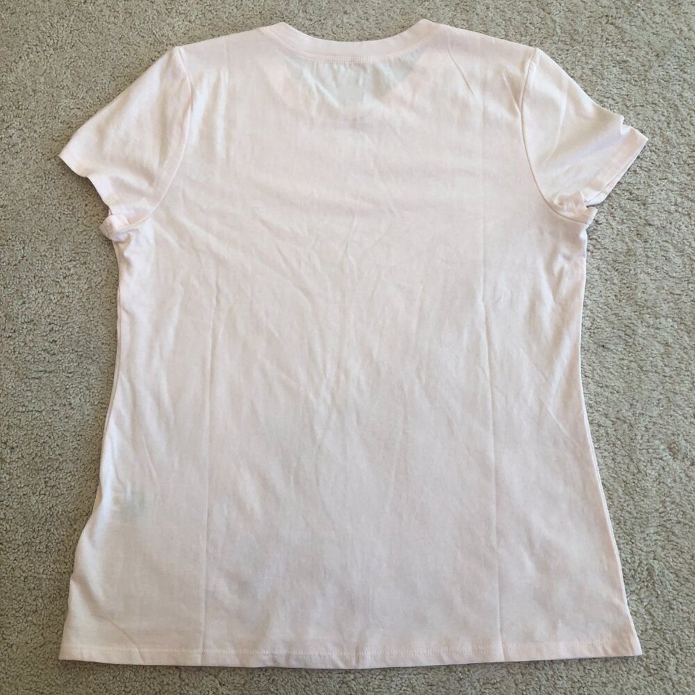 INC Essentials Pale Pink Round Neck Short-Sleeve Top Tee Blouse - Picture 5 of 8
